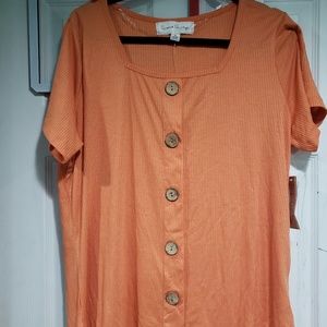 Missy Fashion Top French Laundry Orange Woman Size XL, NWT